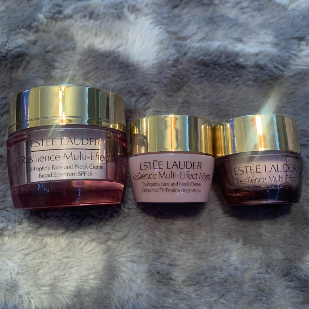 Estee Lauder Resilience Multi-Effect mini trio with day, night, and eye cream